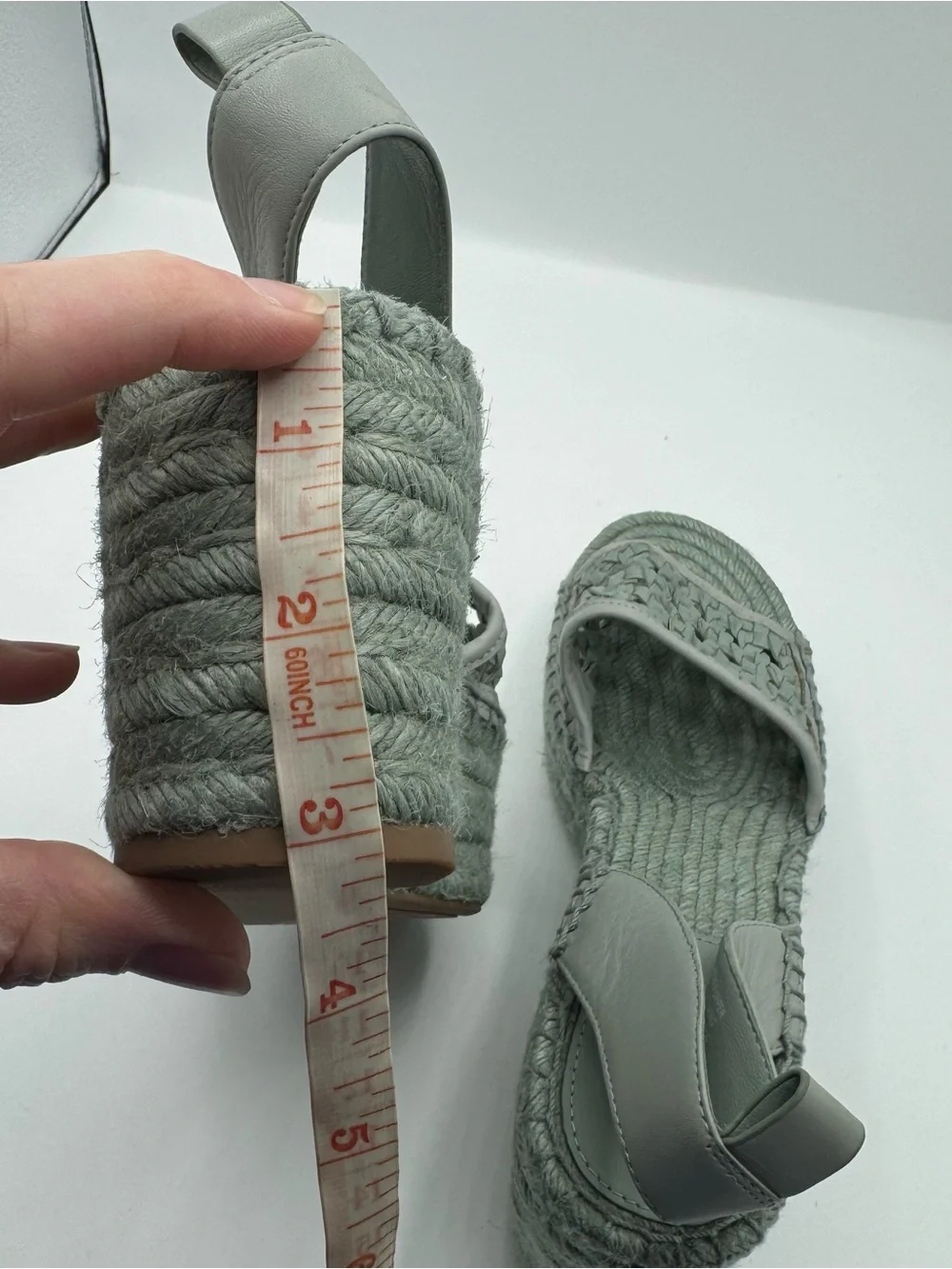 Tory Burch Adey Woven Jute Platform Espadrille Sandals mint green resortwear